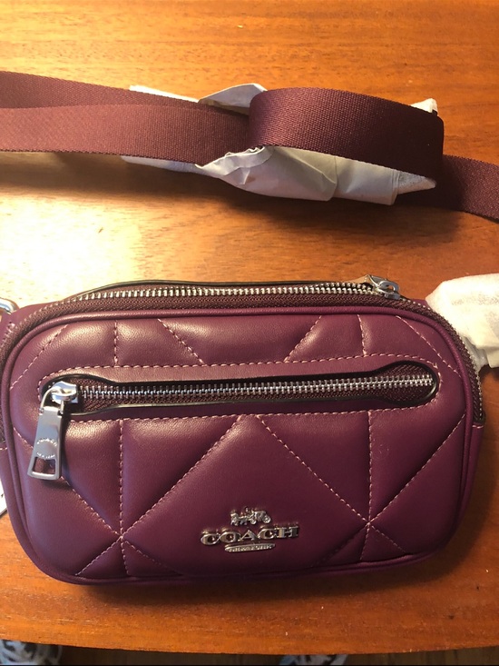 Coach Handbags - Coach Quilted Leather Crossbody Camera Bag in Plum